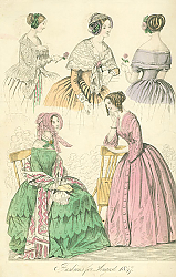 Постер Fashions for August 1847 1
