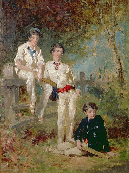 Three Young Cricketers, c.1883