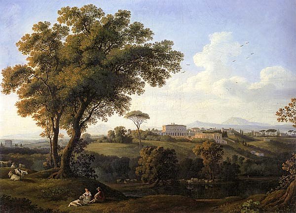Blick auf die Villa Albani in Rom