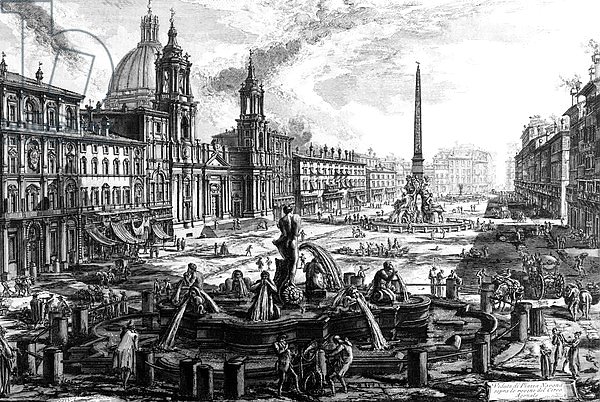 View of the Piazza Navona, from the 'Views of Rome' series, c.1760