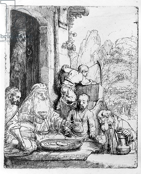 Abraham entertaining the angels, 1656