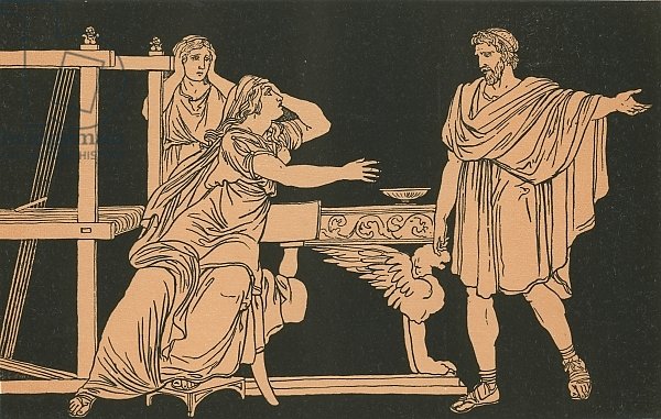 The mother of Euryalus receiving the news of his death