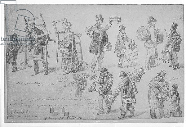 London street traders, 1830-40