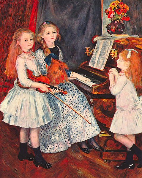 Портрет дочерей Катюля Мандеса у фортепиано