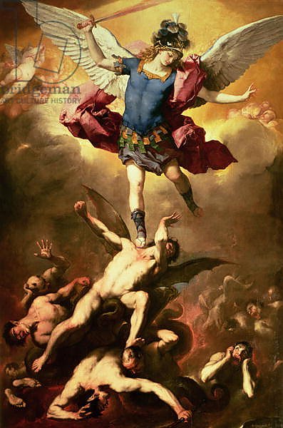 Archangel Michael overthrows the rebel angel, c.1660-65