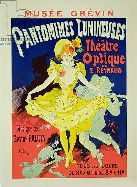 Reproduction of a Poster Advertising 'Pantomimes Lumineuses' at the Musee Grevin, 1892