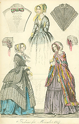 Постер Fashions for November 1847 №2