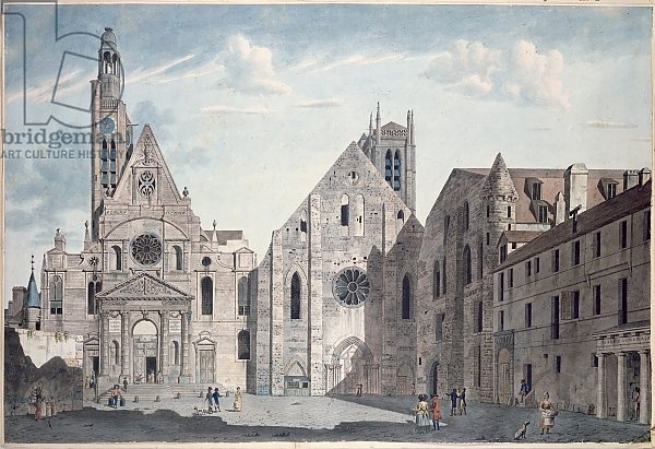 Facades of the Churches of St. Genevieve and St. Etienne du Mont, Paris, c.1800