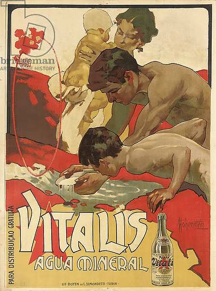 Advertising poster for the mineral water 'Vitalis', 1895