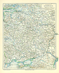 Постер Карта средней полосы России 1