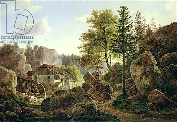 A Watermill in the Vosges near Ribanville, 1836