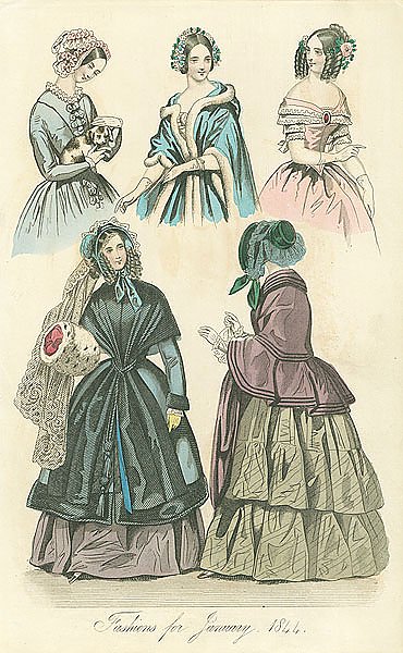 Fashions for January 1844 №1