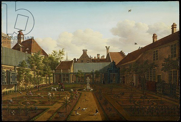 View of a town house garden in The Hague, 1775