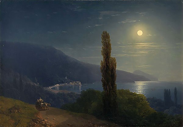 Вид Крыма в лунную ночь