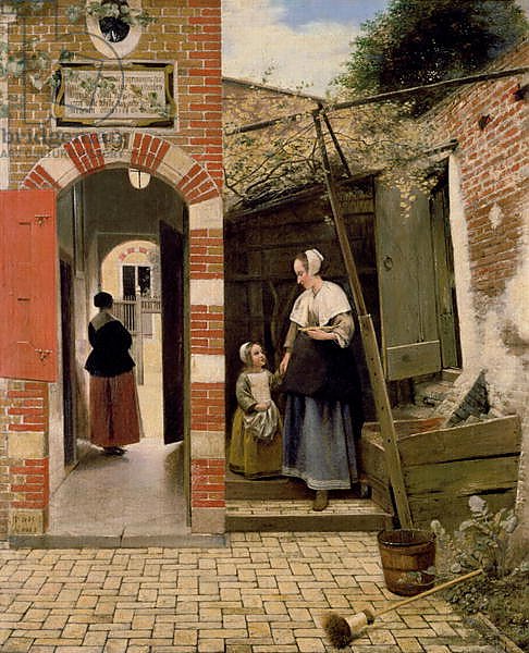 Courtyard of a house in Delft, 1658