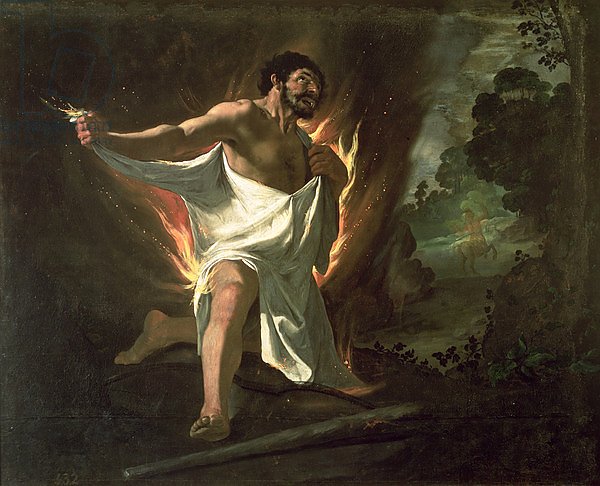 Hercules Tearing the Burning Robe, c.1634