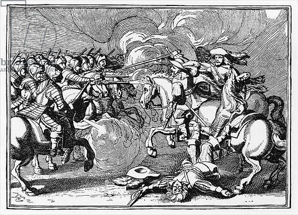 The death of King Gustavus at Lutzen