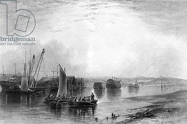 Chatham, Kent, published in Finden's 'Ports and Harbours', engraved by E. Finden, 1842