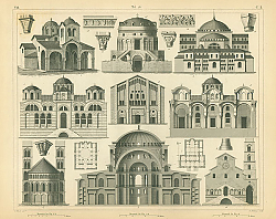 Постер Архитектура №5: византийская церквовь в Афинах (Греция), собор Святой Софии в Константинополе Павии 
