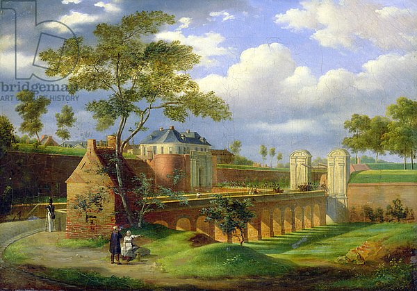 View of the Porte de Valenciennes in Douai, 1823