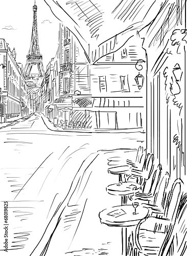 Париж в Ч/Б рисунках #3