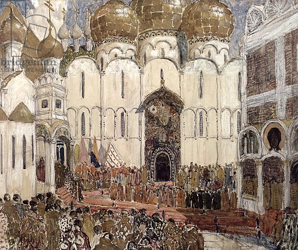 A Square in the Moscow Kremlin',  from the opera 'Boris Godunov' by Mussorgsky, 1908