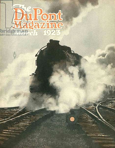Train, front cover of the 'DuPont Magazine', March 1923