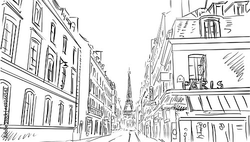 Париж в Ч/Б рисунках #10