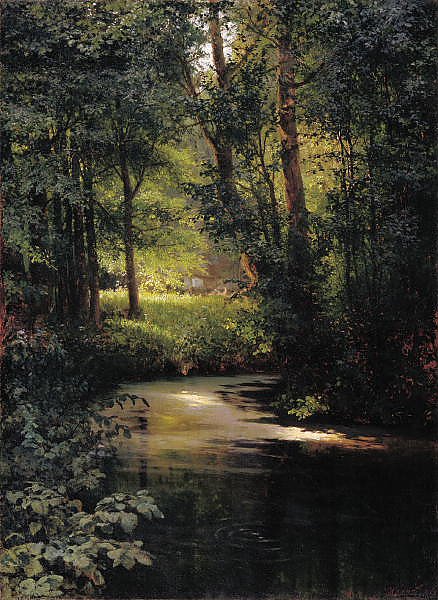 Лесной ручей. Весной. 1890