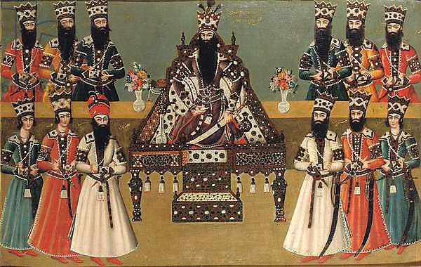 Fath 'Ali Shah and his immediate courtiers, c.1815