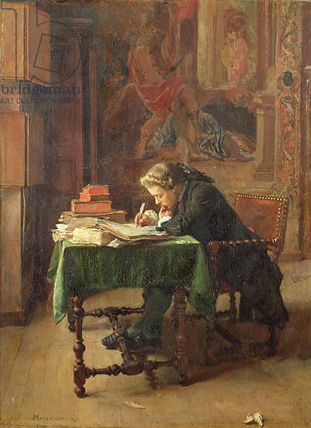 Young Man Writing, 1852