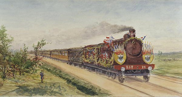 Президентский поезд на пути из Дюнкерка в Компьень