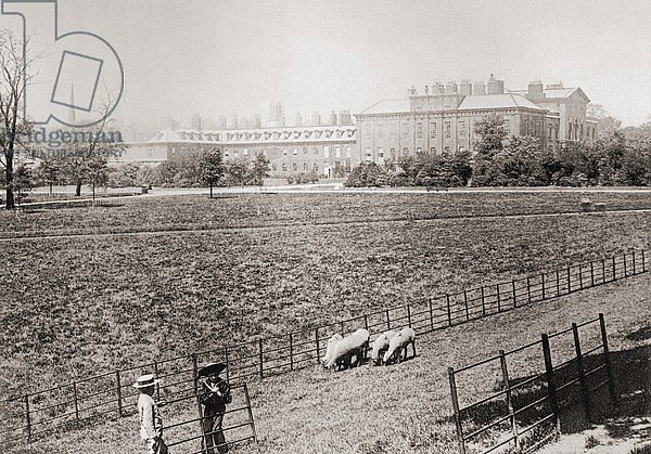 Kensington Palace, Kensington Gardens, London, England in the late 19th century