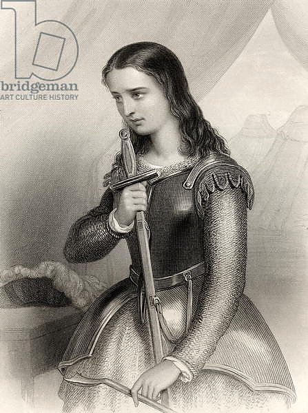 Joan of Arc illustration from 'World Noted Women' by Mary Cowden Clarke, 1858