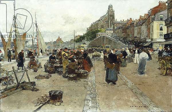 Marketplace by a Harbour,