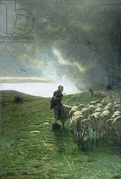 After storm, Giovanni Segantini, oil on canvas, 180x120 cm