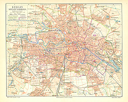 Постер Карта Берлина с пригородами 1
