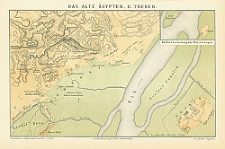 Постер Карта Древнего Египта. Фивы 1