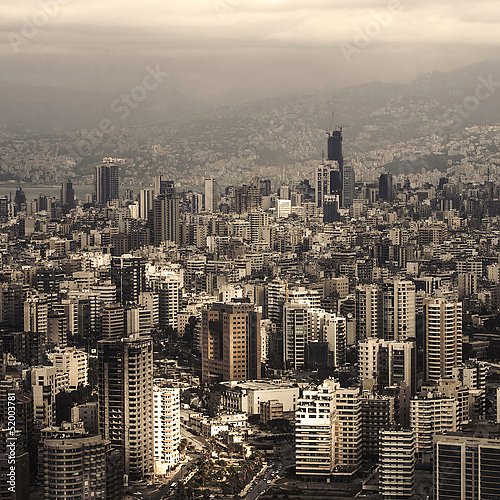 Вид на деловой город, Ливан