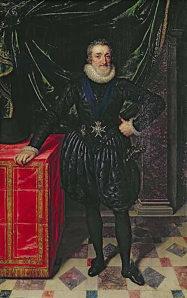Portrait of Henri IV King of France, in a black costume, c.1610