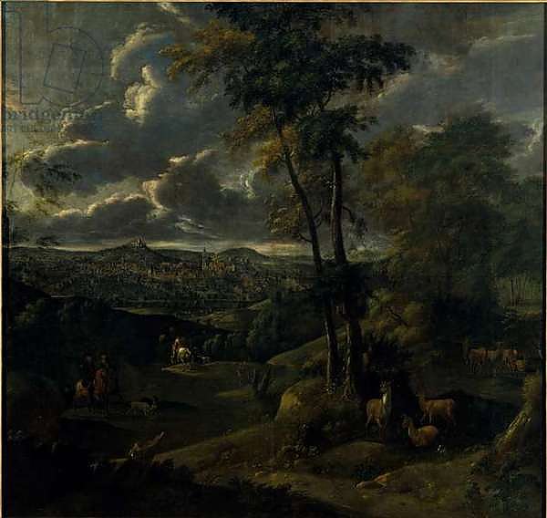 Rider in a Landscape with a Town