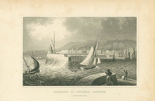 Entrance to Swansea Harbour, Glamorganshire 1