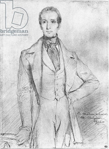 Portrait of Alphonse de Lamartine, 1844