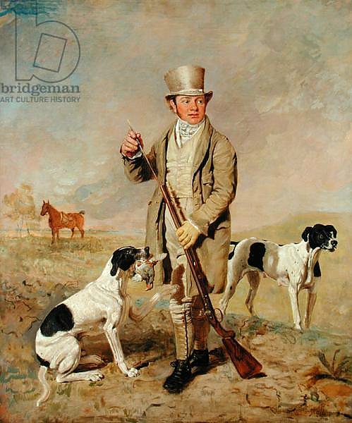 Richard Prince, with Damon, the late Colonel Mellish's Pointer