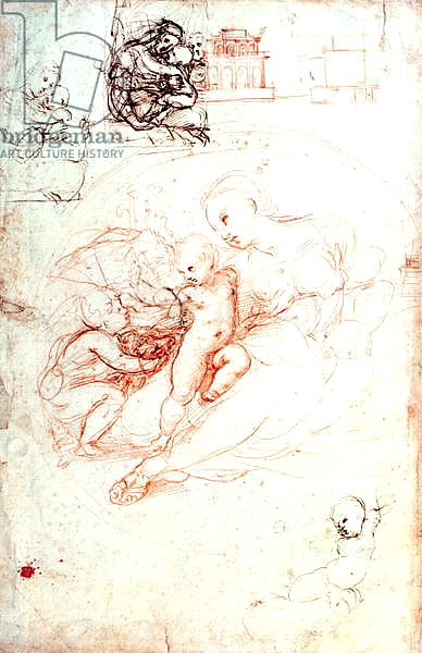 Study for the Alba Madonna, c.1508-09