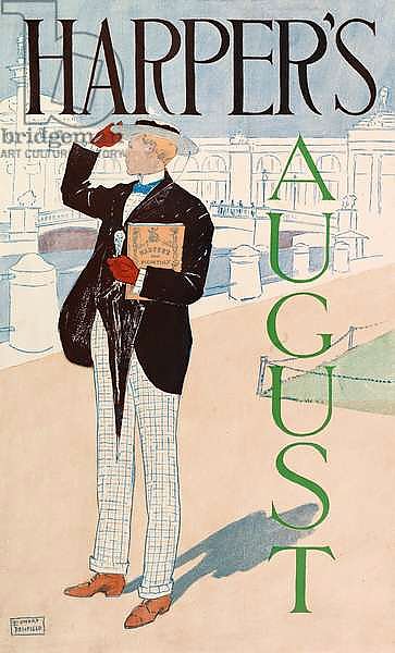 Poster advertising Harper's New Monthly Magazine, August 1893