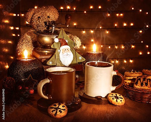 Рождественский кофе с печеньем
