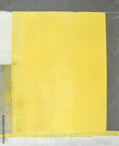 Желтый квадрат на сером