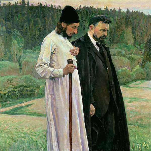 The Philosophers: Portrait of Sergei Nikolaevich Bulgakov and Pavel Aleksandrovich Florensky, 1917