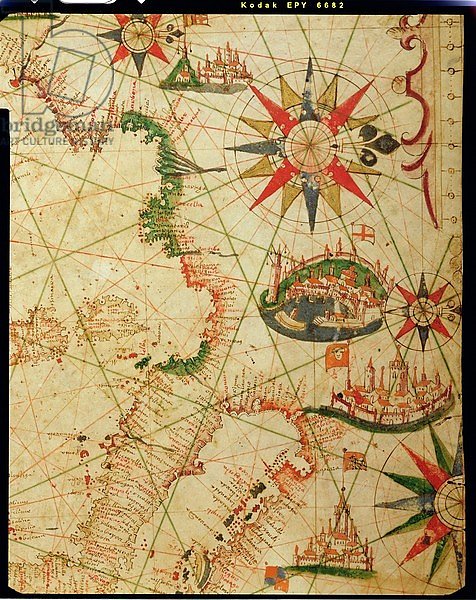 The south coast of France, Italy and Dalmatia, from a nautical atlas, 1651
